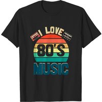 T-shirt I Love 80s Music pour hommes