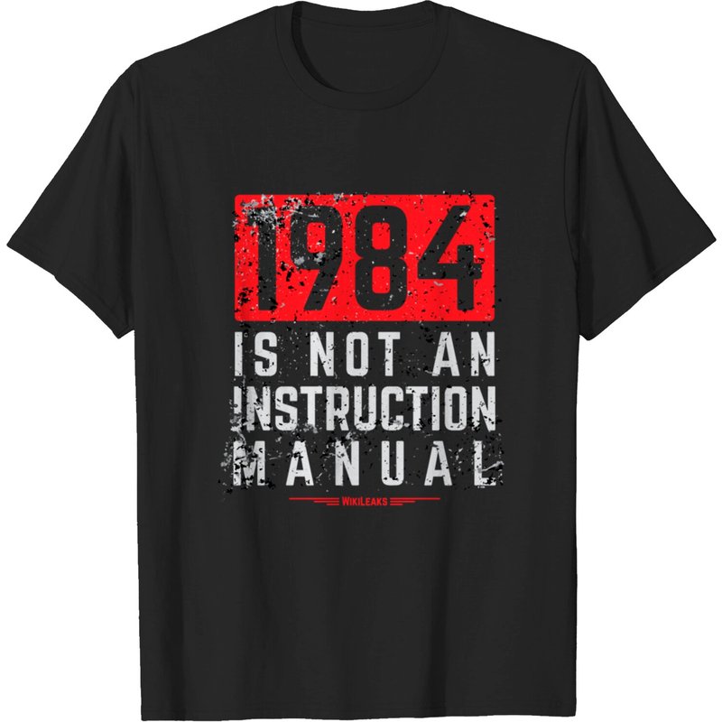 T-shirt Wikileaks 1984 N'est Pas Un Manuel d'Instructions pour Hommes