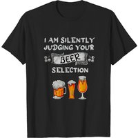 T-shirt Je juge silencieusement votre sélection de bière