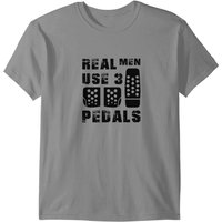 T-shirt Real Men Use 3 Pedals pour hommes — T-shirts pour hommes