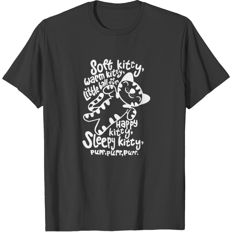 Soft Kitty Warm Kitty Sheldon T-shirt for Men - Black — Mens T Shirts