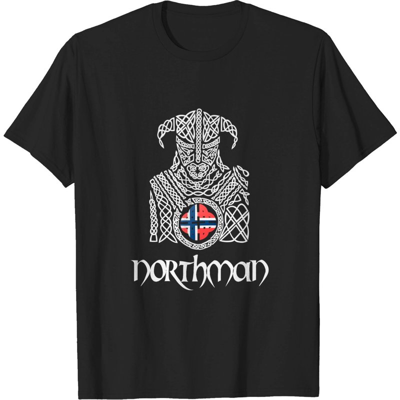 The Northman T-shirt avec le drapeau de la Norvège en design nœud celtique — T-shirts pour hommes