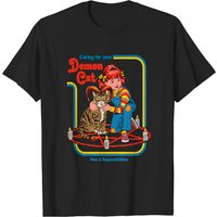 T-shirt Caring For Your Demon Cat pour hommes