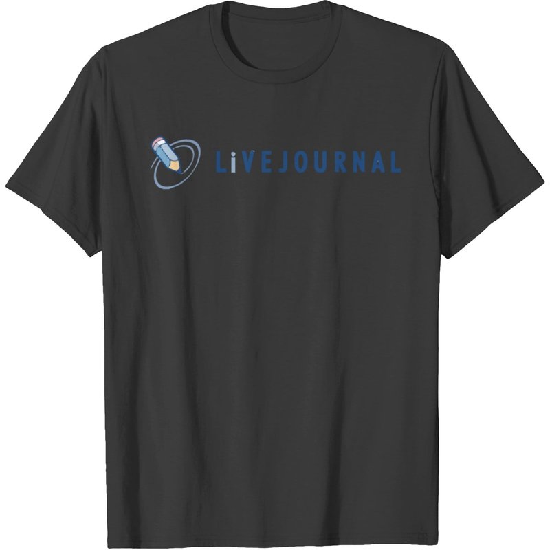 T-shirt Logo LiveJournal pour Hommes en Noir