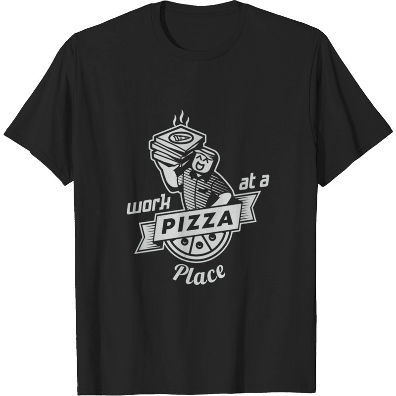 T-shirt pour hommes Work At A Pizza Place — T-shirts pour hommes