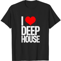 I Love Deep House T-Shirt for Men - Black
