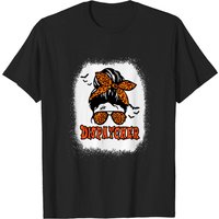 T-shirt Halloween pour hommes avec cheveux en chignon Dispatcher décoloré — T-shirts pour hommes