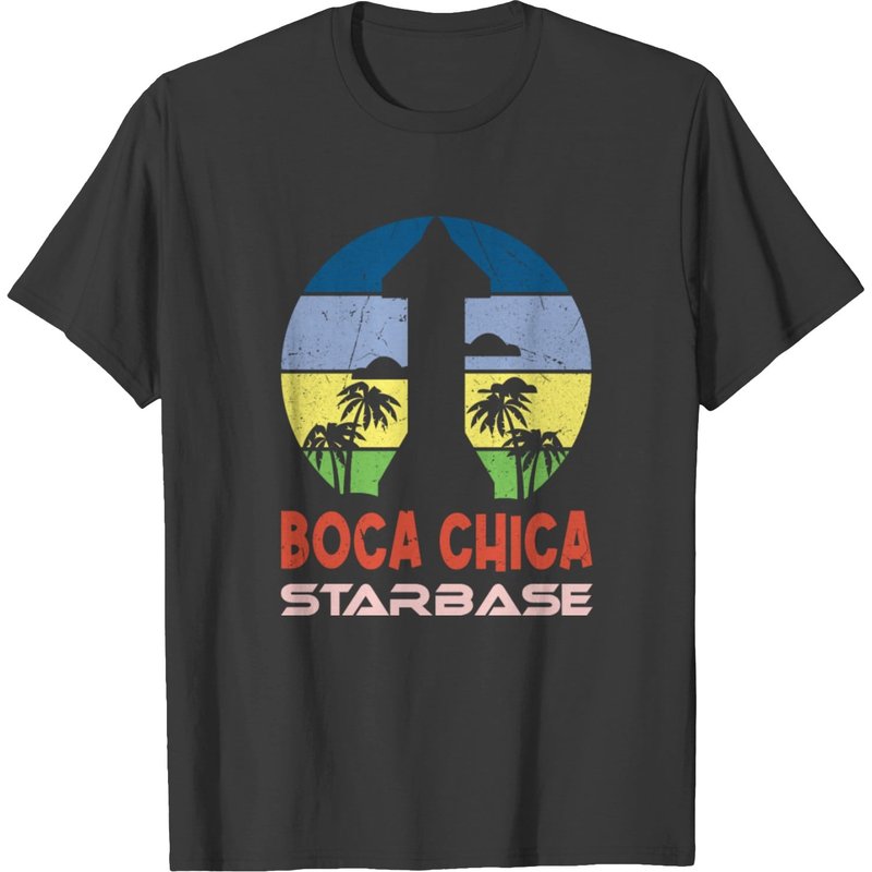 T-shirt Boca Chica Starbase Space Starship pour hommes