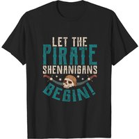T-shirt pour hommes Pirate Ship Privateer Treasure Hunt Skull
