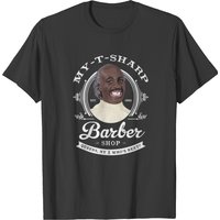 T-shirt pour hommes My T-Sharp Barber Shop en noir
