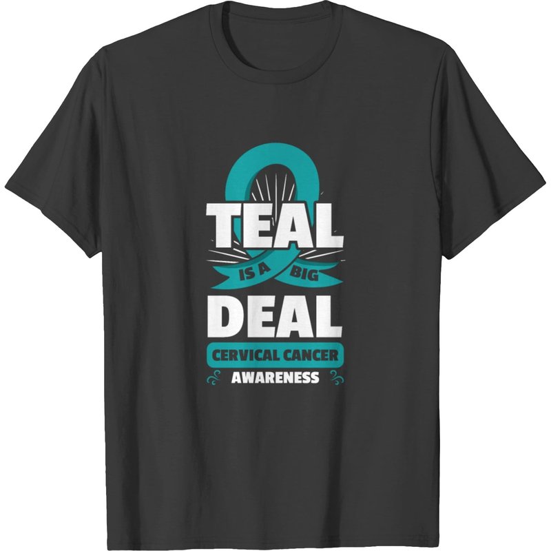 T-shirt Teal Is A Big Deal pour hommes - Cancer du col de l'utérus — T-shirts pour hommes
