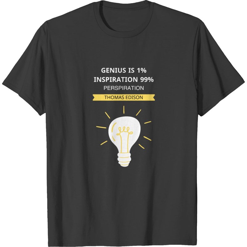 Thomas Edison Men's T-Shirt in Black — Mens T Shirts