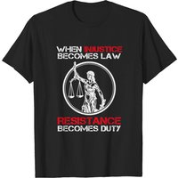 T-shirt Quand l'injustice devient loi, la résistance devient un devoir pour hommes — T-shirts pour hommes