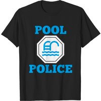T-shirt Pool Police pour hommes en noir
