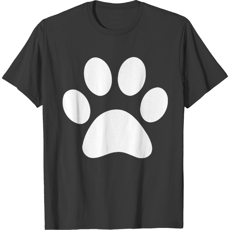 T-shirt blanc avec empreinte de patte — T-shirts pour hommes