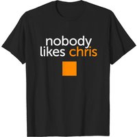 T-shirt Nobody Likes Chris pour hommes en noir — T-shirts pour hommes