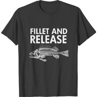 T-shirt Fillet And Release pour hommes en noir