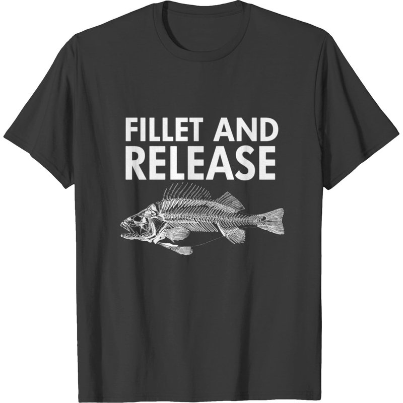 T-shirt Fillet And Release pour hommes en noir
