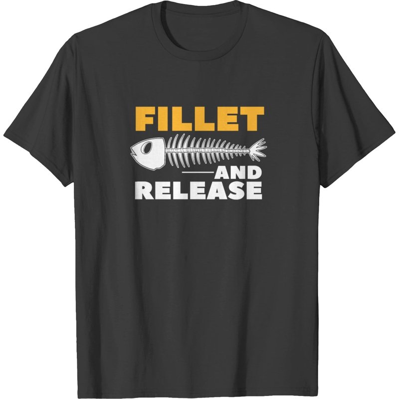 T-shirt de pêche humoristique Fillet and Release pour hommes