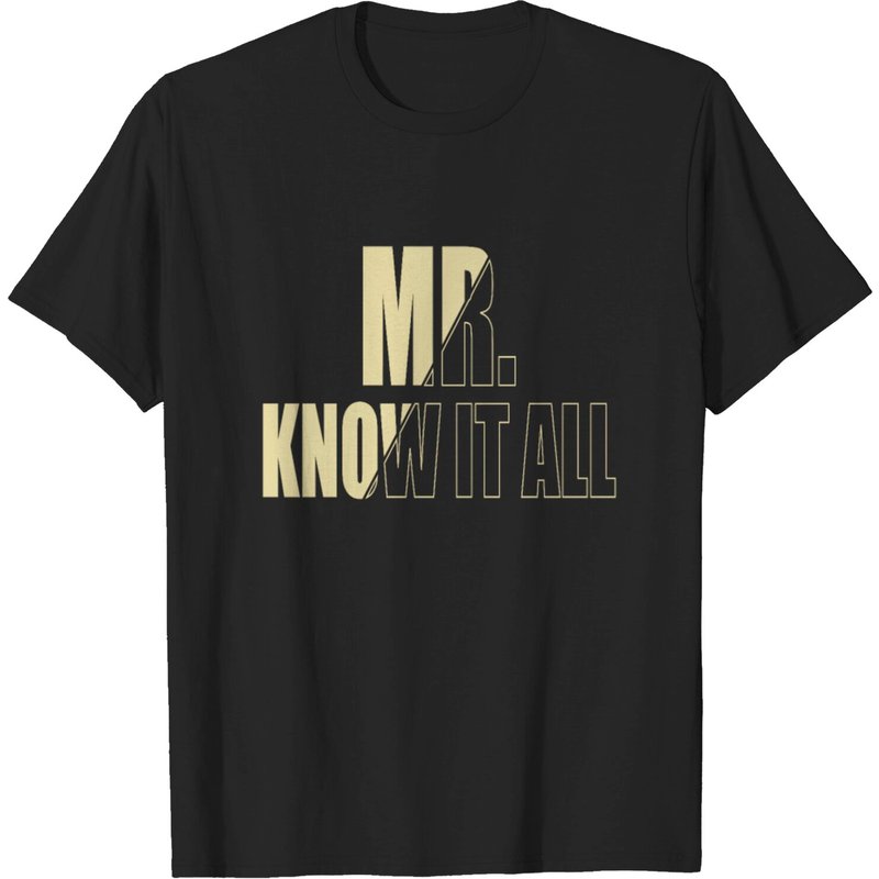 T-shirt Mr Know It All pour hommes - Noir