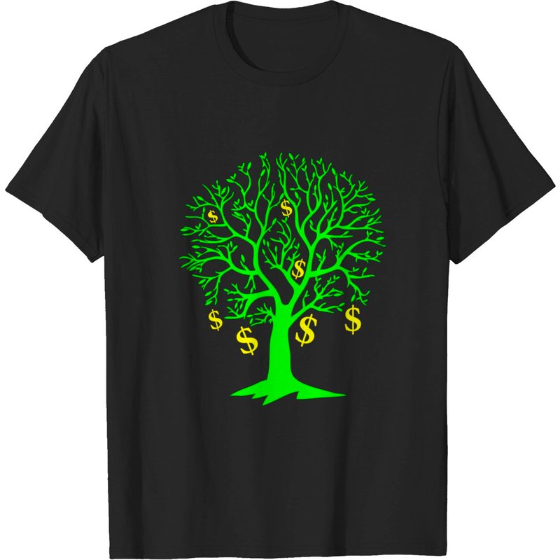 Round Tree With Dollar Signs Men's T-Shirt