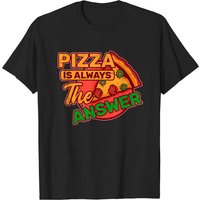 T-shirt pour hommes Pizza Is Always The Answer Pepperoni Snack Tomato