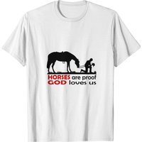 T-shirt Horses pour hommes en cendre