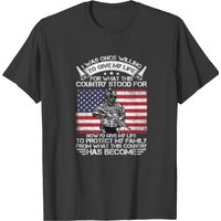 T-shirt Drapeau des Vétérans J'étais Prêt à Donner Ma Vie — T-shirts pour hommes