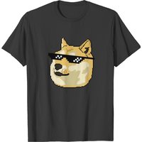 Doge In Deal With It Glasses Pixel Shiba Inu T-shirt for Men — Mens T Shirts