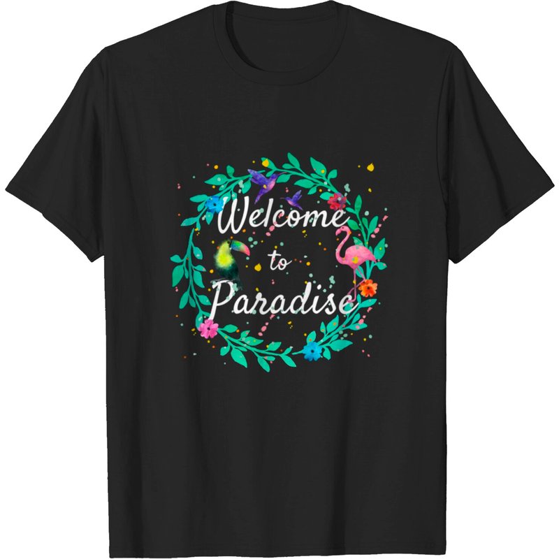 T-shirt Pour Hommes Welcome To Paradise — T-shirts pour hommes