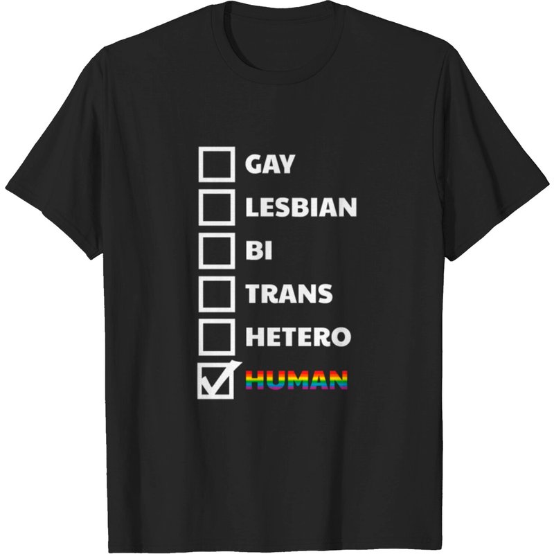 T-shirt LGBTQIA pour hommes en noir — T-shirts pour hommes