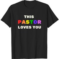 T-shirt Gay LGBTQ avec le message "Ce pasteur vous aime