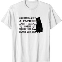 Black Cat Dad Funny Cat Father T-Shirt for Men — Mens T Shirts