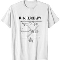 Blackhawk Schematic Military Helicopter UH-60 T-Shirt for Men — Mens T Shirts