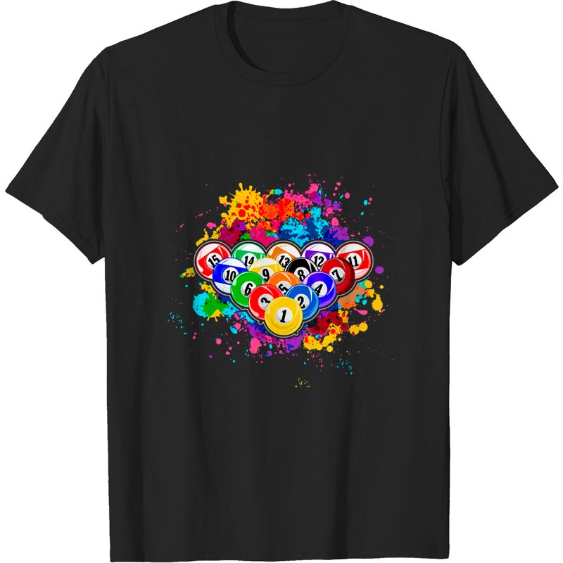 Billiards Gift Pub Sports Pool Player Cue T-Shirt for Men — Mens T Shirts