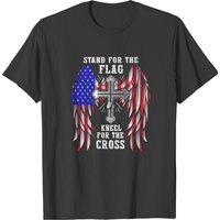 Stand For The Flag Kneel For The Cross T-Shirt for Men — Mens T Shirts
