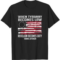 T-shirt Betsy Ross Drapeau Loi Rébellion Thomas Jefferson pour hommes