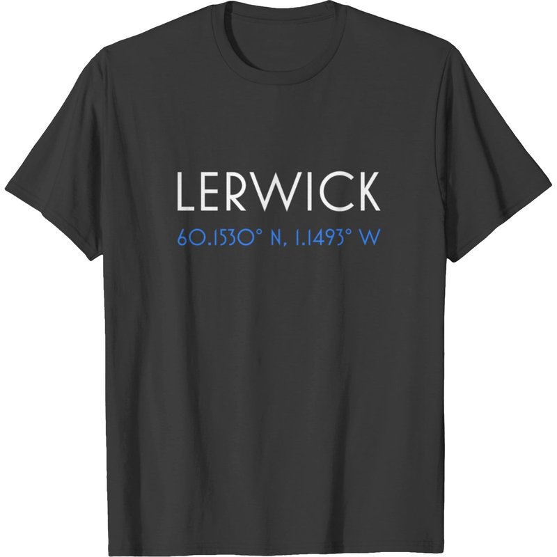 Lerwick Shetland Minimalist Coordinates T-Shirt for Men