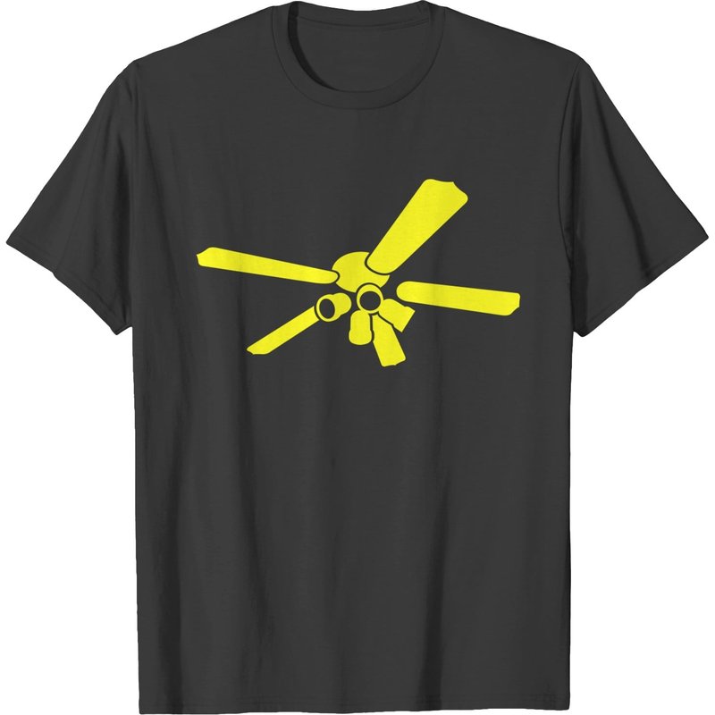 T-shirt Ventilateur de Plafond pour Hommes en Noir — T-shirts pour hommes