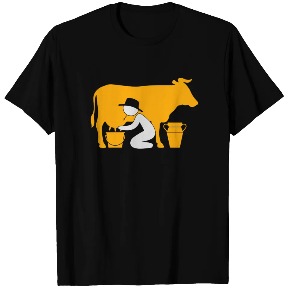 T-shirt Fermier Traitant Une Vache pour Hommes