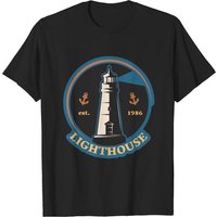 T-shirt avec logo Lighthouse pour hommes en noir — T-shirts pour hommes