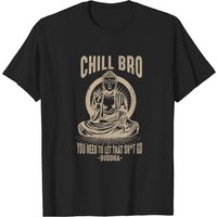 T-shirt Chill Bro Buddha pour hommes en noir