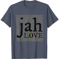 T-shirt Reggae Jah Love pour hommes en bleu marine