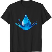 T-shirt Water Drop Splash pour hommes - Noir — T-shirts pour hommes