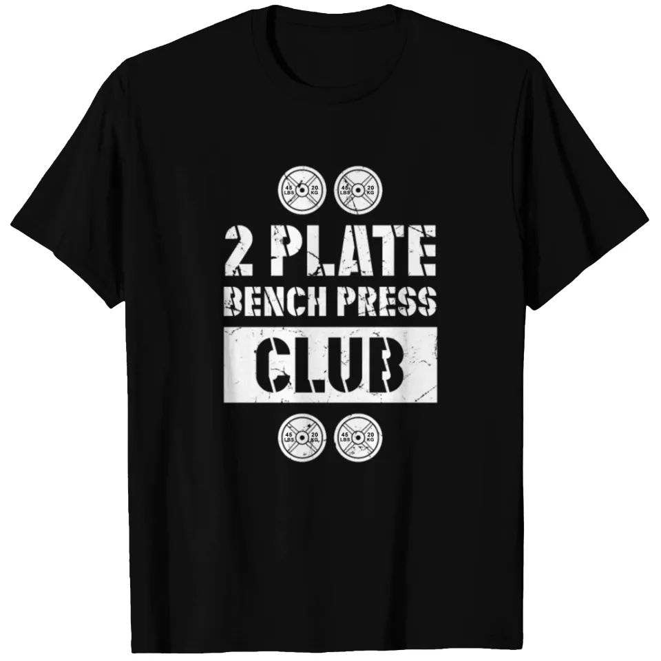 T-shirt Powerlifting Club Bench Press 2 Plaques pour Hommes — T-shirts pour hommes