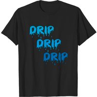T-shirt Design Bleu Coulant pour Hommes