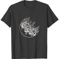 T-shirt Goth Roses Moon Gothic Wicca Crescent Flowers pour hommes — T-shirts pour hommes