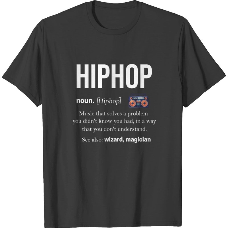 T-shirt Hip Hop pour hommes en noir — T-shirts pour hommes