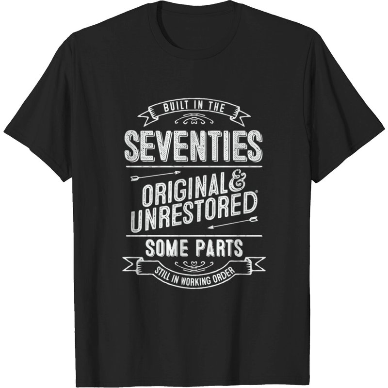 T-shirt O U Craft Built In The Seventies pour hommes - Noir — T-shirts pour hommes