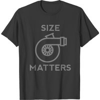 T-shirt Size Matters pour hommes en noir